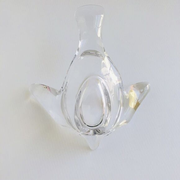 Princess House Lead Crystal Flying Bird Dove Bowl Candy Votive Dish Original - Picture 3 of 5